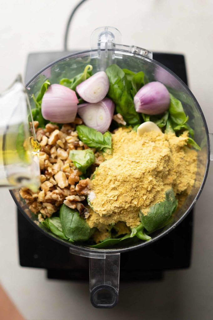 salad dressing ingredients in food processor