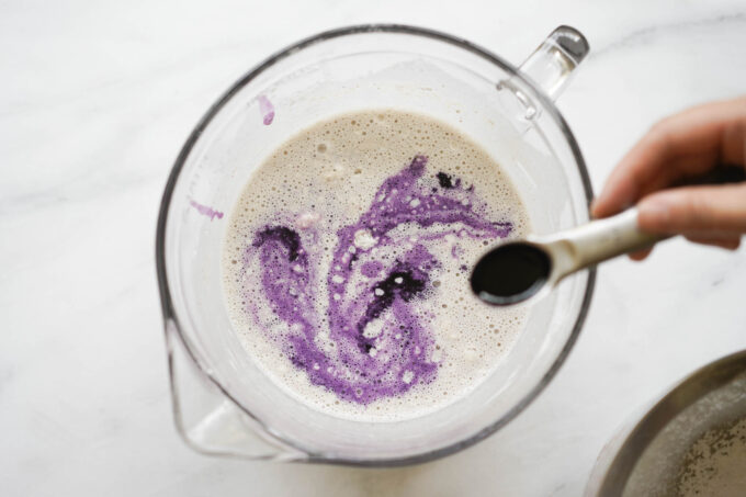 adding ube extract to batter