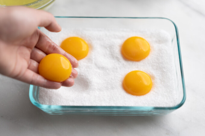 adding yolk to salt indent