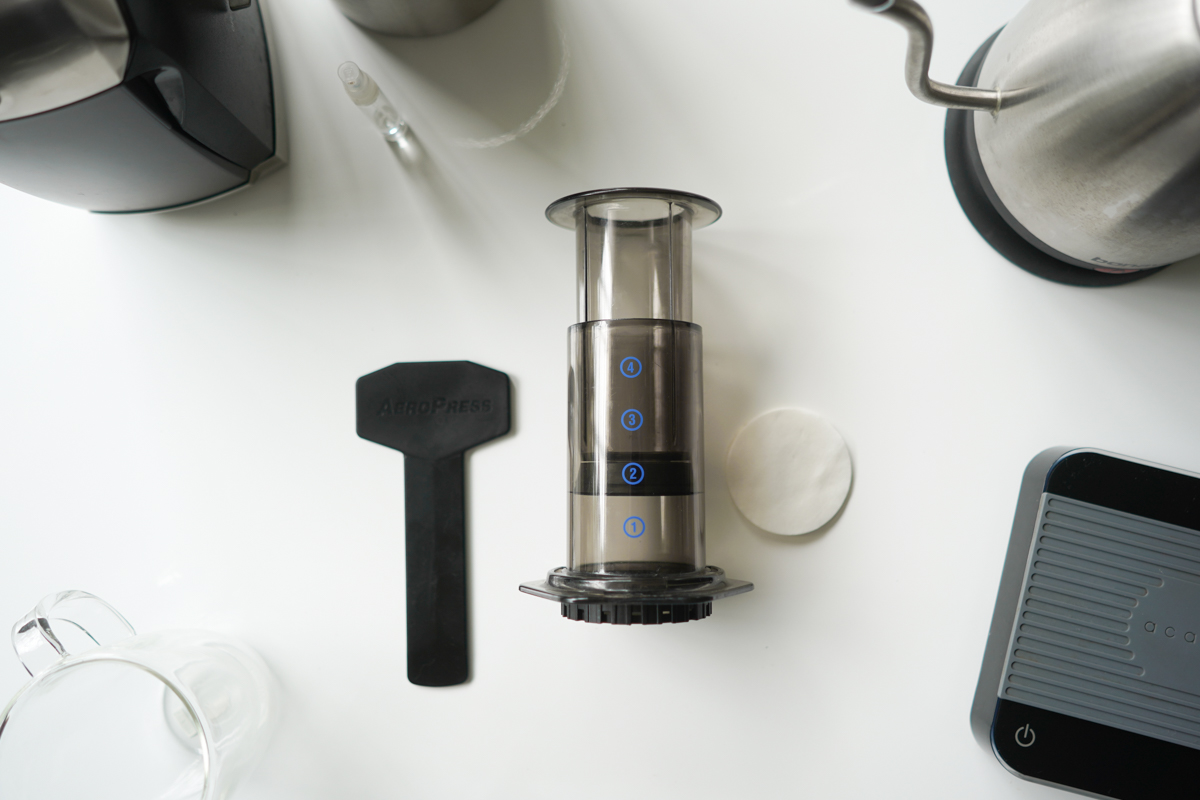 Aeropress and other required brewing tools