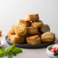 plate of air fryer biscuits