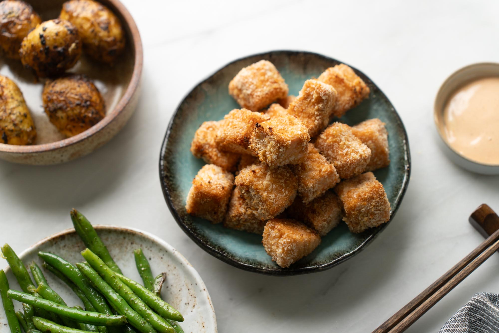 air fryer salmon bites