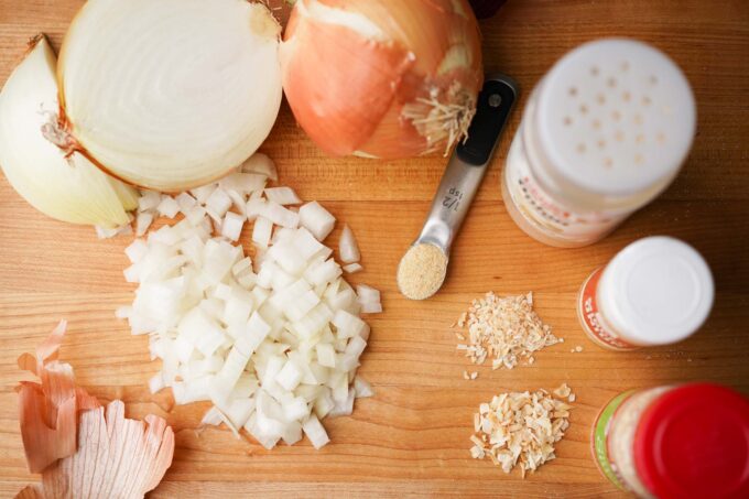 four varities of onions to use as substitutions