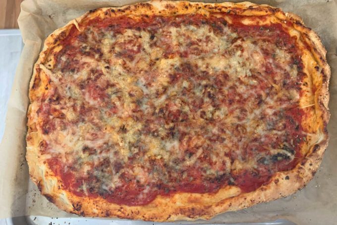 pizza baked in the Anova Precision Oven