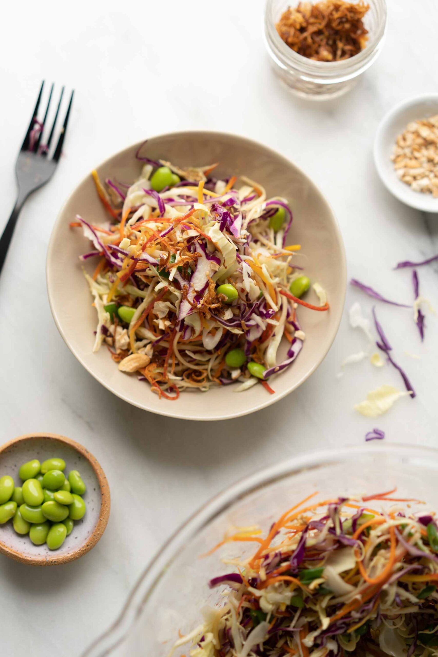 Asian Coleslaw Recipe w/ Easy Sesame Vinaigrette Dressing