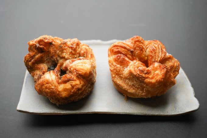 sesame and plain kouign amann