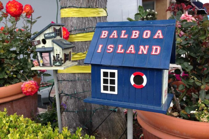 birdhouses on Balboa Island