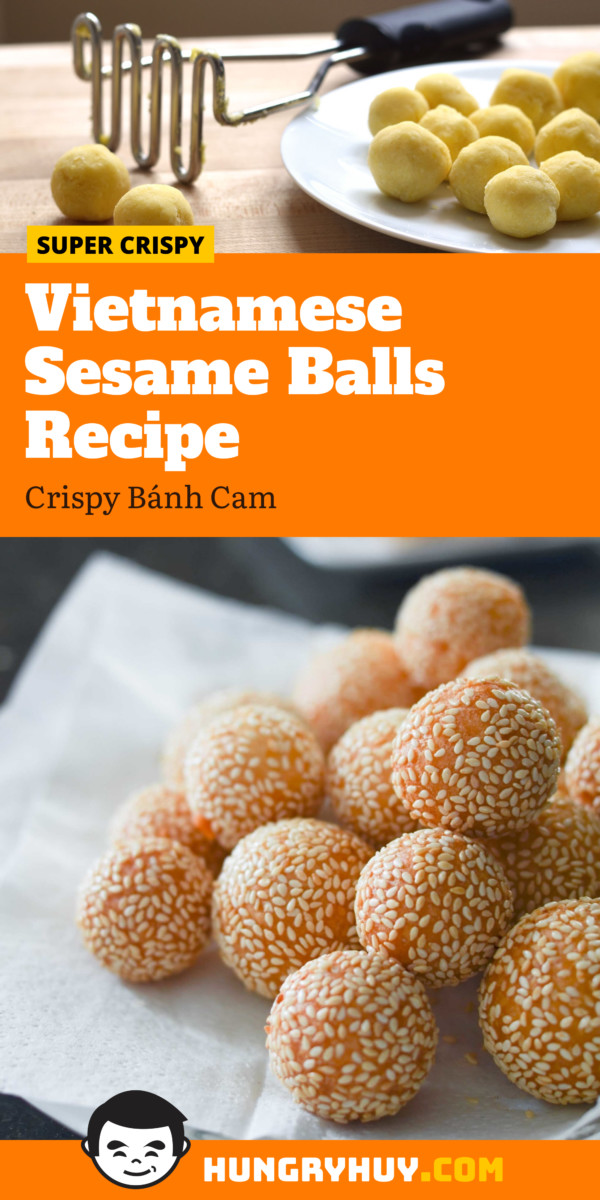 Vietnamese Sesame Balls Pinterest Image