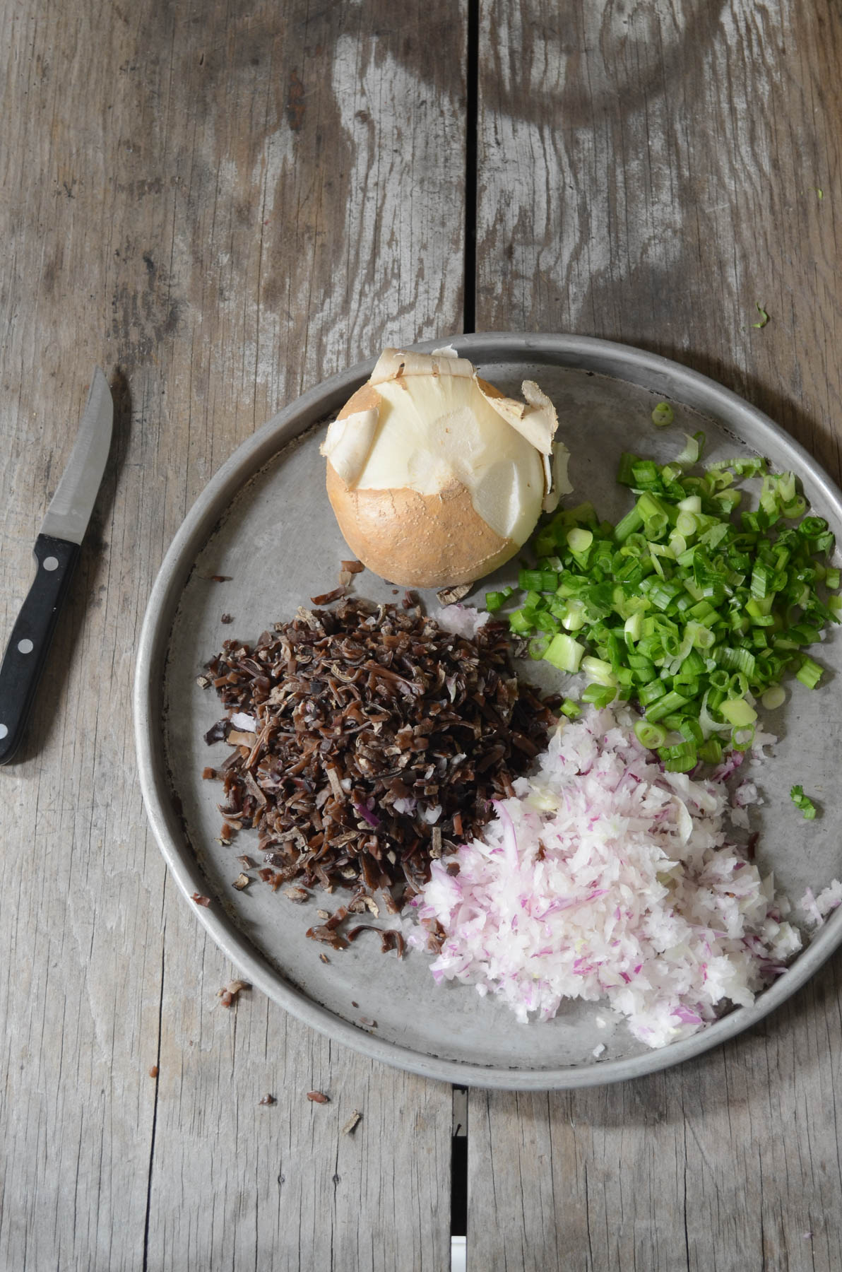 filling - mushroom, jicama, red onion, green onion