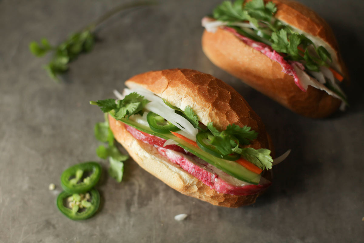 loaves of Vietnamese banh mi