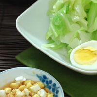 boiled cabbage / bap cai closeup