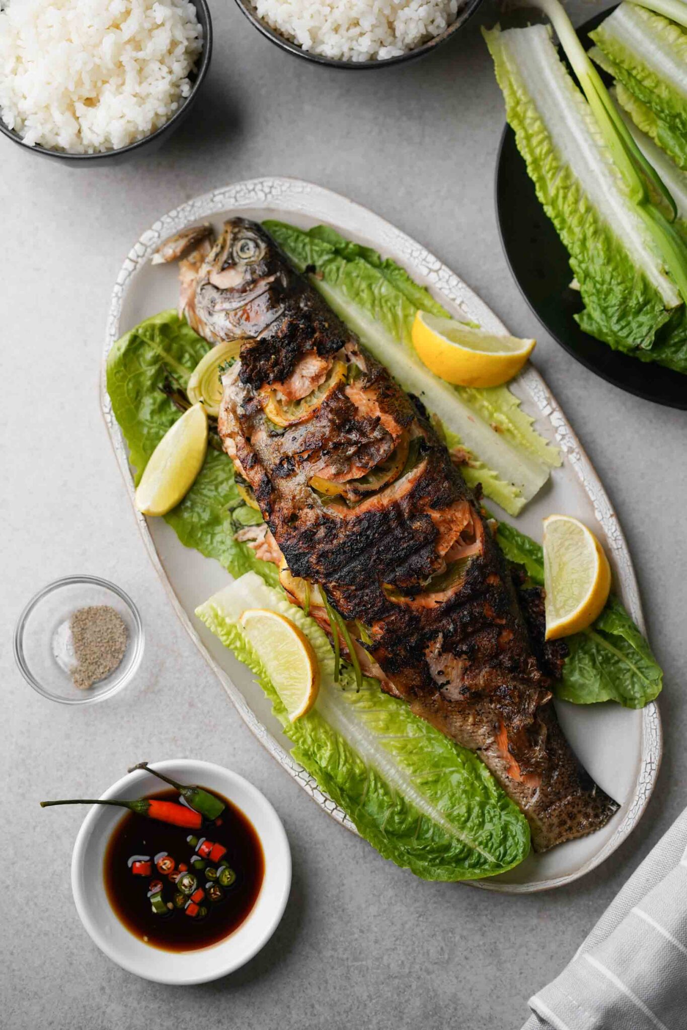 Grilled Whole Fish Recipe (Charcoal or Gas Grill) Hungry Huy