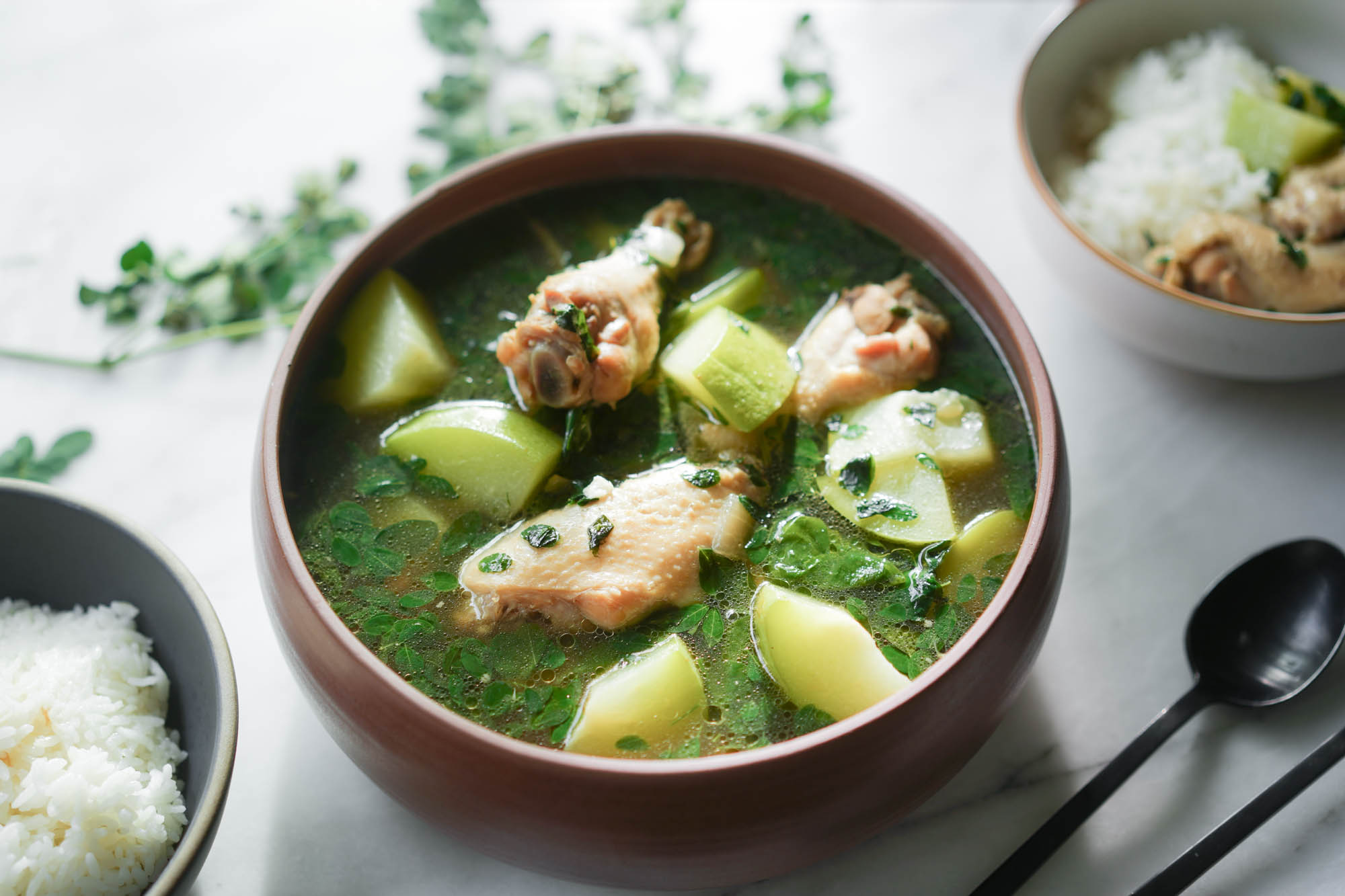 chicken tinola bowl