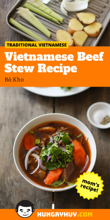 Bò Kho Recipe (Vietnamese Beef Stew) - Hungry Huy