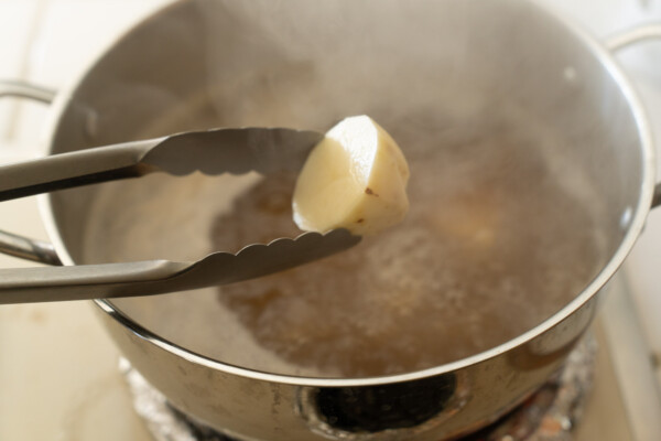 boiling potatoes in broth