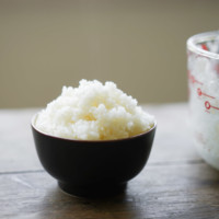 bowl of rice cooked in the microwave