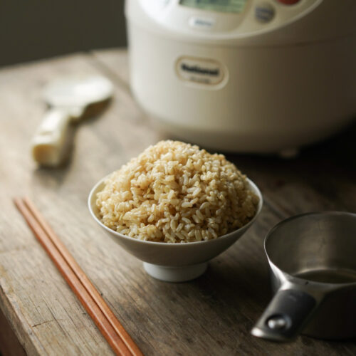 brown rice cooker water