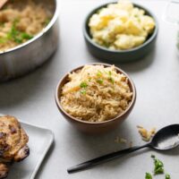 seasoned rice with side dishes