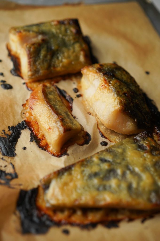 miso cod with optional broiled miso sauce