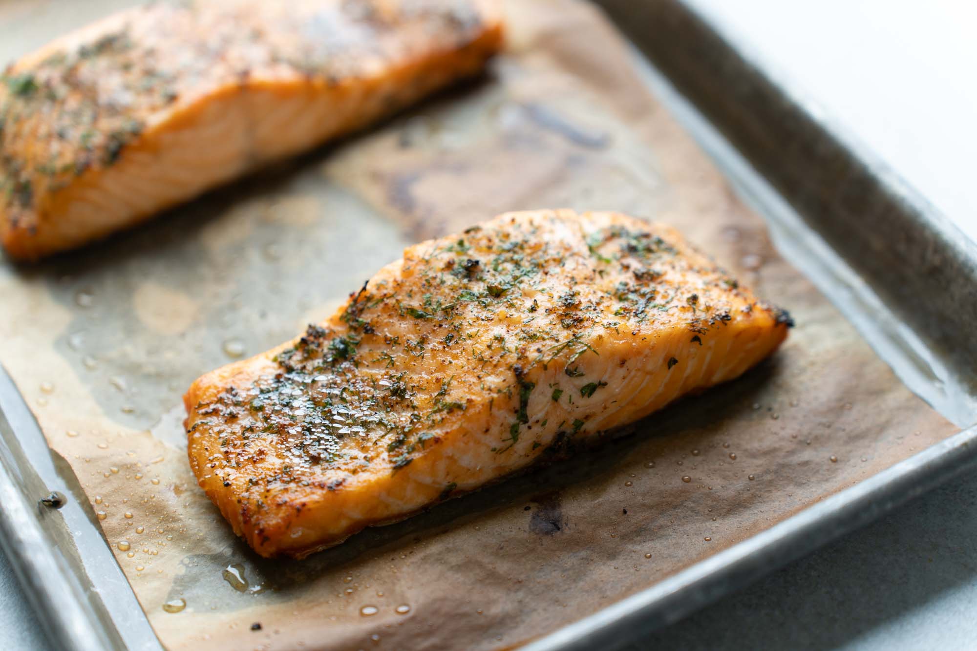 broiled salmon filets