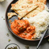 butter chicken closeup