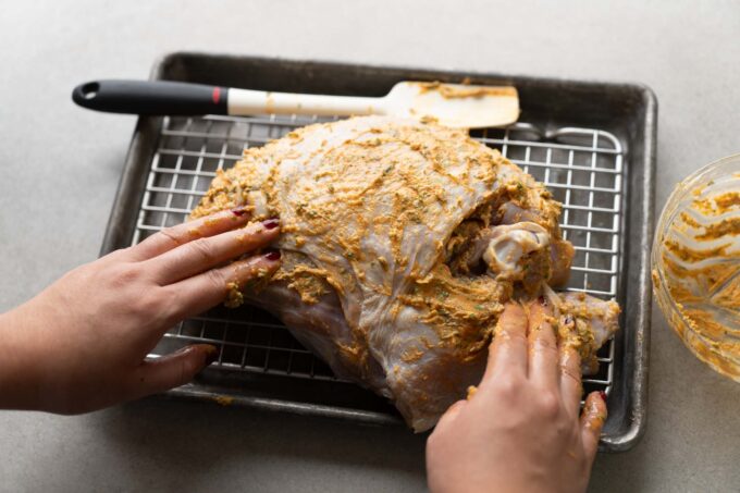 butter on top of turkey breast