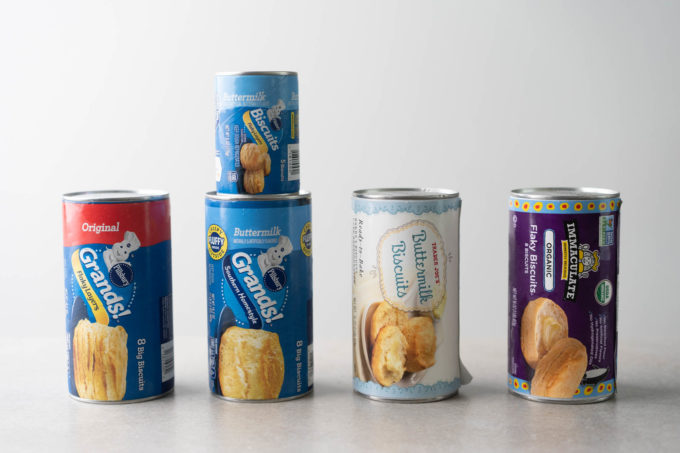 comparing brands of canned biscuits
