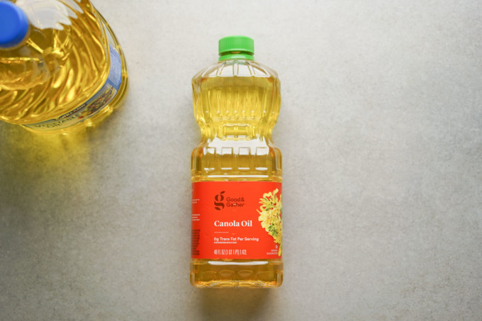 bottle of canola oil