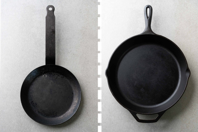 carbon steel vs cast iron cookware