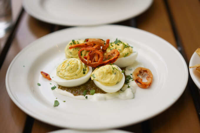 deviled eggs at Caroline