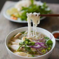 pho noodle lift from chicken pho