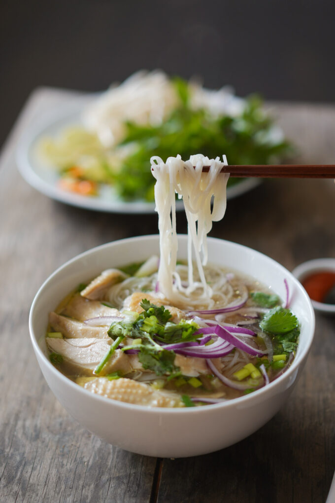 pho noodle lift from chicken pho