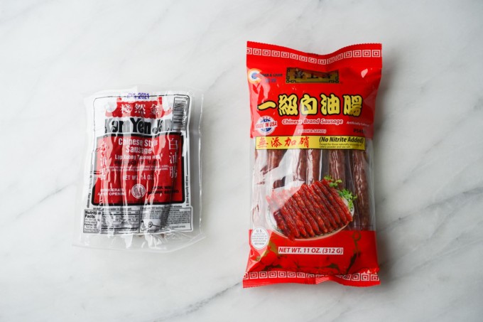 packages of Chinese sausage