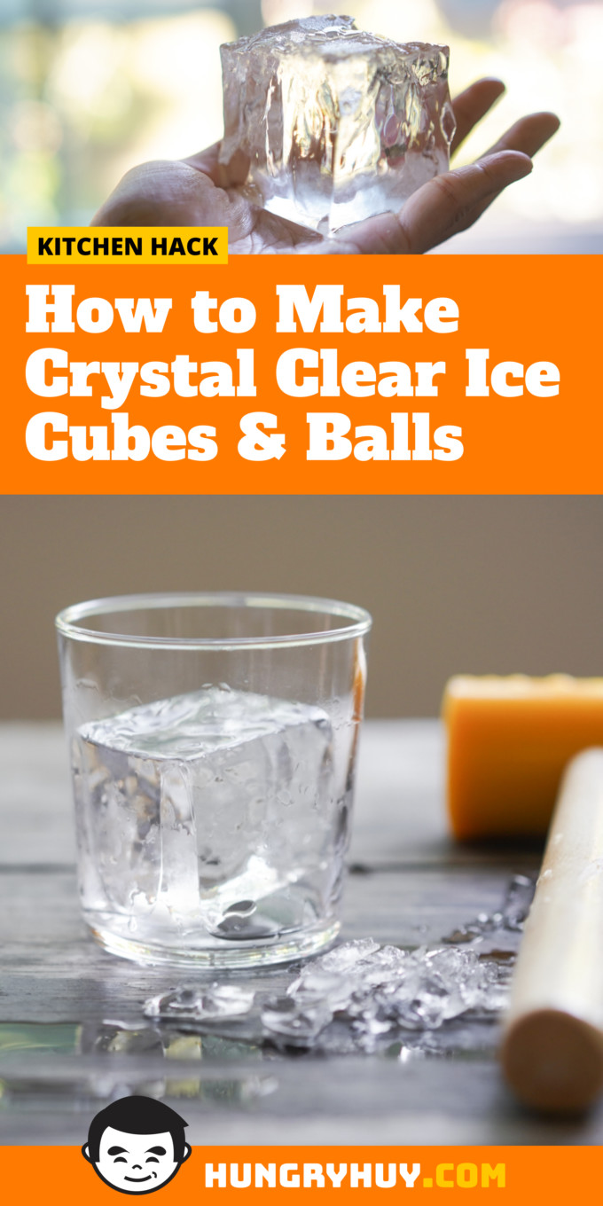 Clear Ice Cubes Pinterest Image