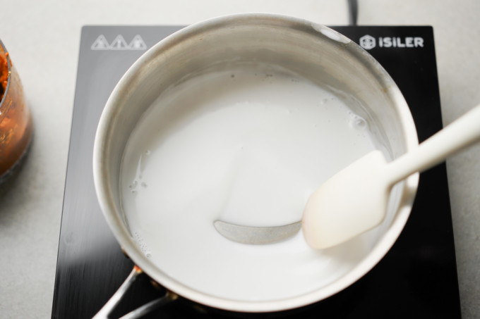 texture of cooked coconut milk