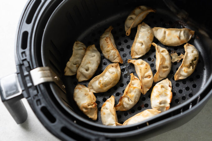 crispy air fried pot stickers