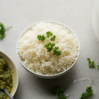 bowl of white basmati rice