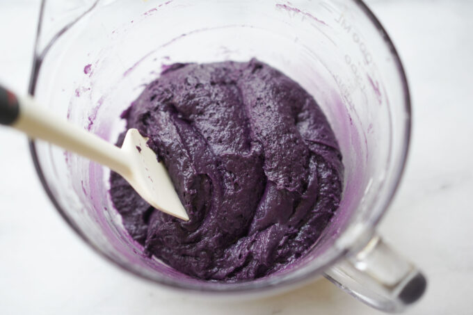 ube cookie batter