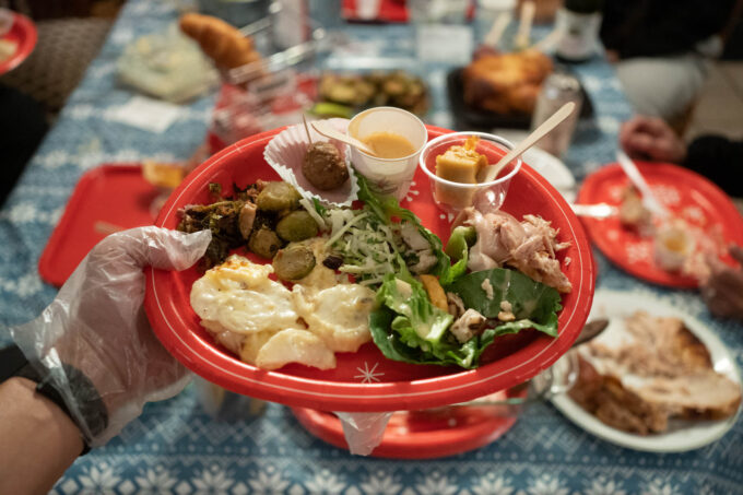 party platter of Costco samples