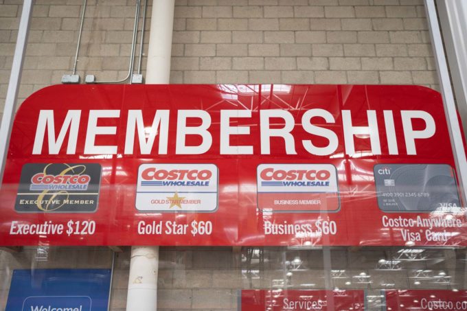 red Costco membership banner