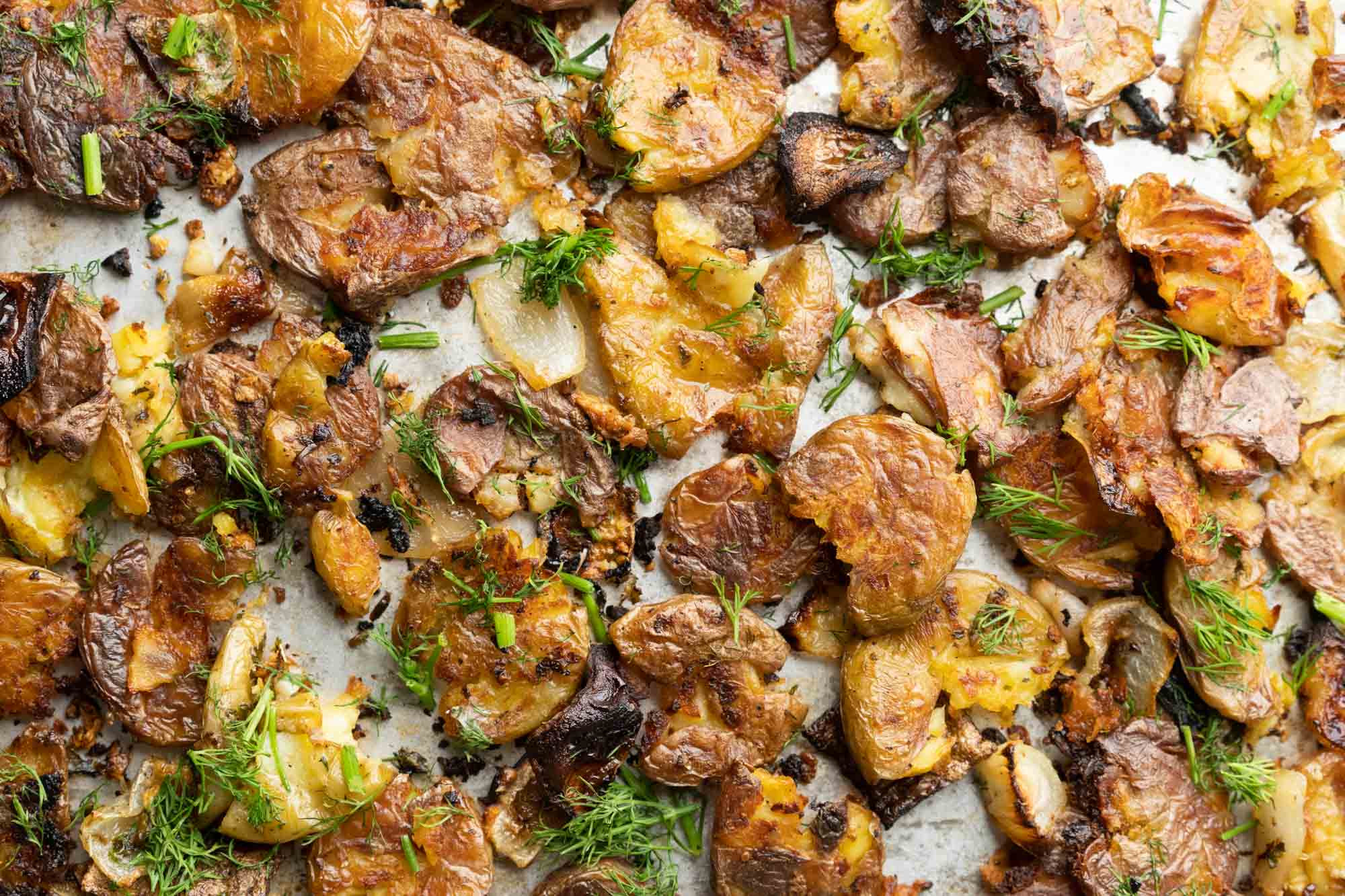 crispy smashed potatoes