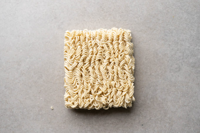 uncooked instant ramen noodles