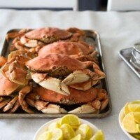 Dungeness crab on a tray icon