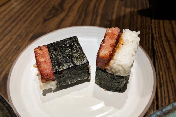 fancy homemade patty for Spam musubi