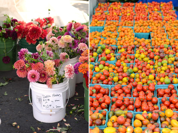 farmers-market-dhalias-and-tomatoes