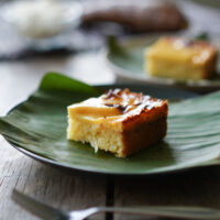 slice of cassava cake