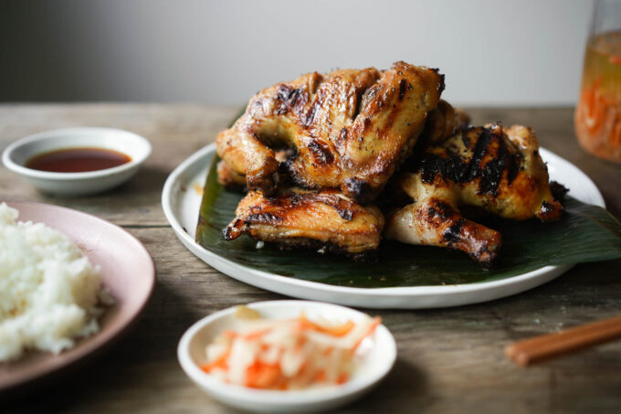 plate of chicken inasal