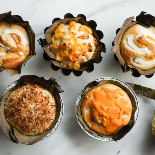 five baked Filipino bibingka