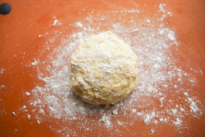 floured dough ball