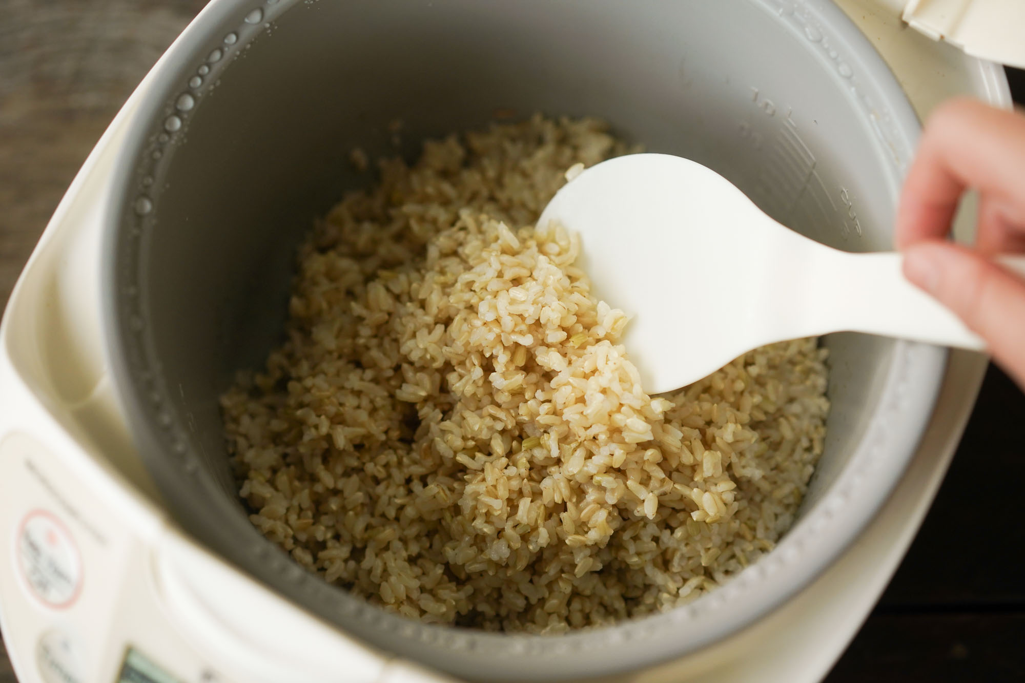 Perfect Brown Rice in a Rice Cooker • The Incredible Bulks